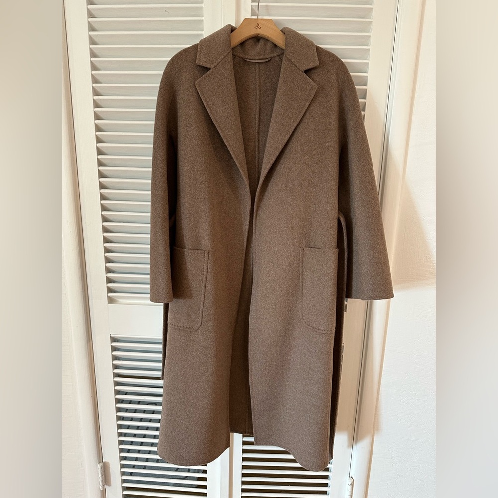 The Curated Classic Coat XS in chocolate melange, wool and cashmere